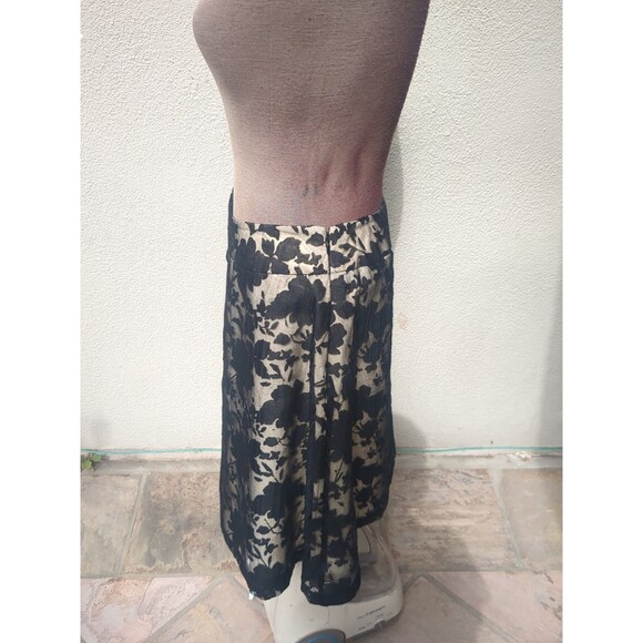 Apt 9 Skirt 6 Black Witchy Floral Overlay Shimmery Knee Length Whimsey Goth - Picture 6 of 11
